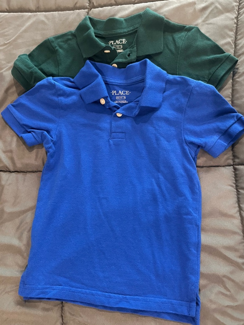 The Children's Place Blue and Green Polo Shirt Set